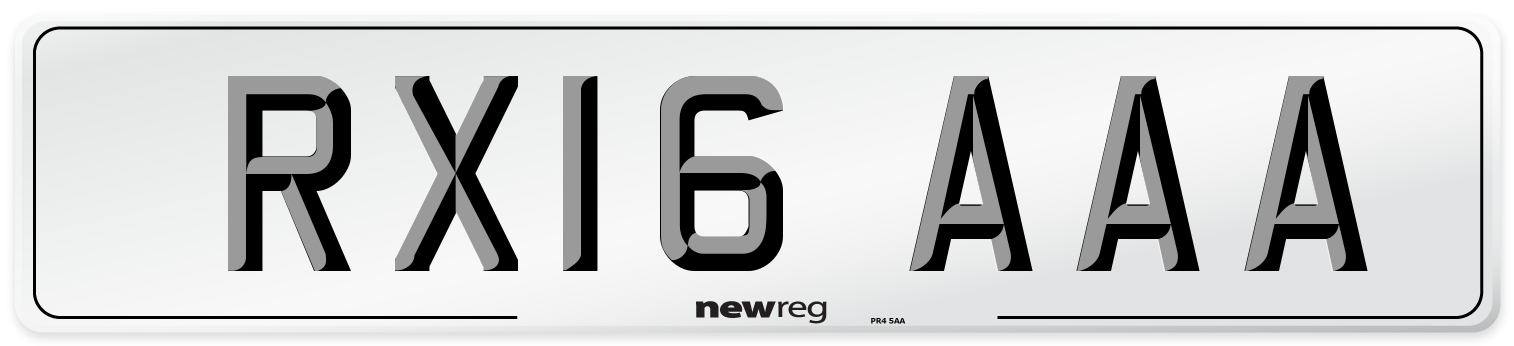 RX16 AAA Number Plate from New Reg